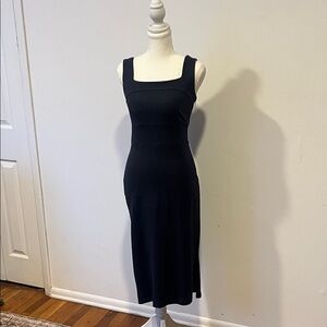 Banana Republic Blue denim look  Square-Neck Midi Dress